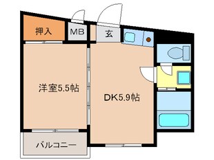 エスポワール姪浜の物件間取画像